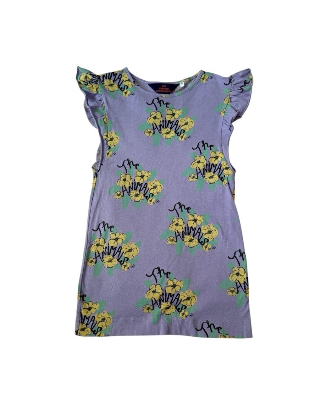 Kids Casual Lavender Floral Print Dress